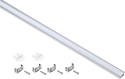Профиль алюминиевый для светодиодной ленты 2207 встраиваемый трапециевидный 2м с комплектом аксессуаров (опал) IEK