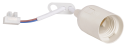 Патрон подвесной с шнуром Ппл27-04-К51 пластик Е27 белый (50шт) (стикер на изделии) IEK